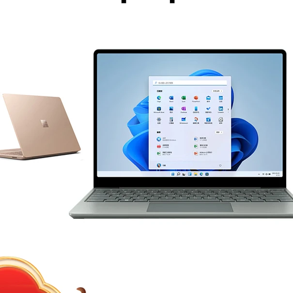 99新 Microsoft/微软 99新银色laptop go2 轻薄商务便携笔记本