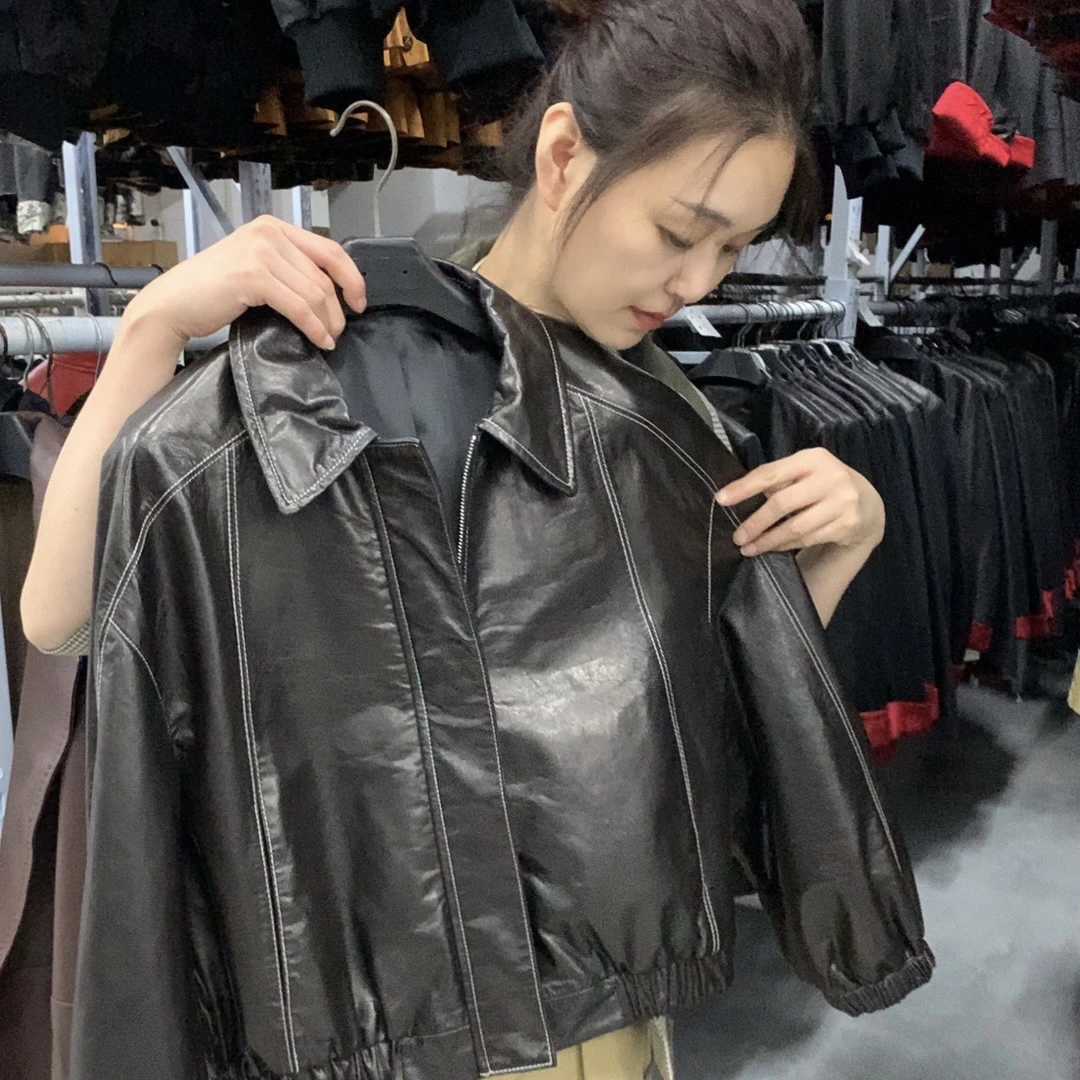 时尚款百搭外套（以直播间讲解为准）男装皮衣立领夹克