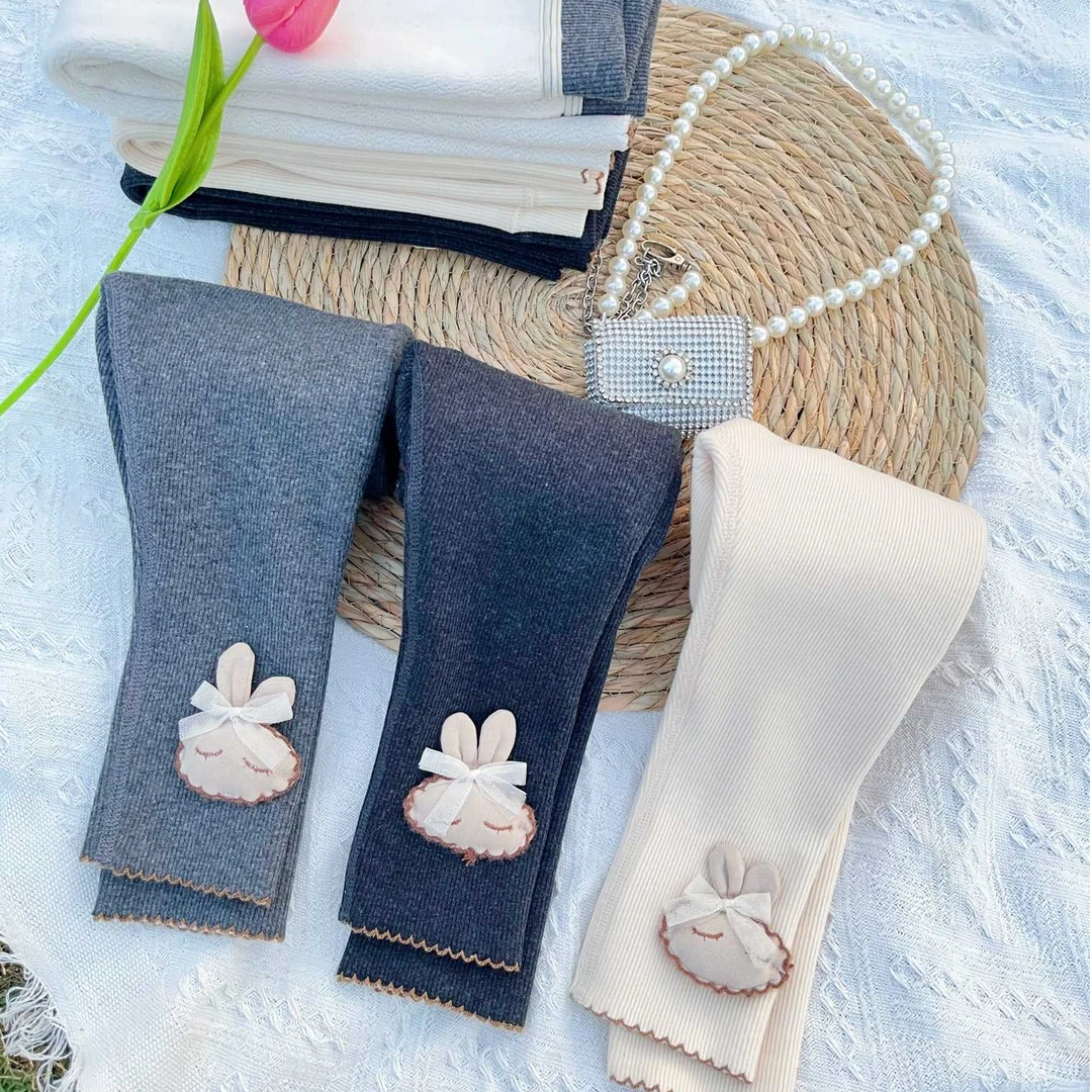 【秋款无骨一体绒】大兔头520克女孩外穿洋气修身加绒打底裤高腰裤