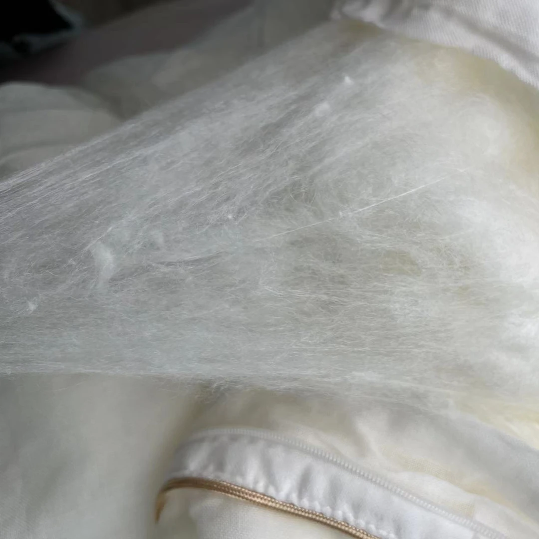 原生态100柞蚕丝手工全棉纱布面料被柔软亲肤蚕丝肉眼可见