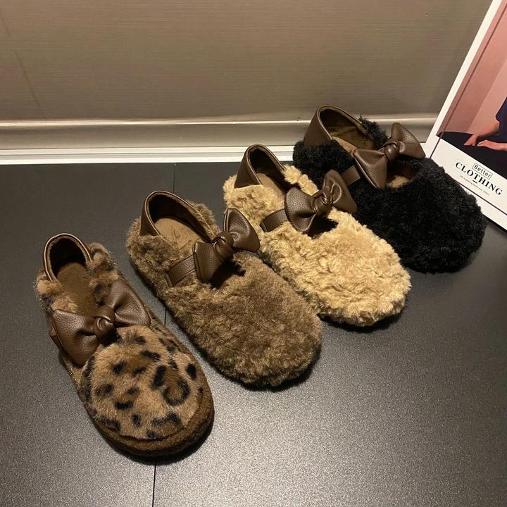 毛毛鞋女厚底网红加绒加厚时尚软底圆头两穿棉鞋女鞋外穿保暖搭子