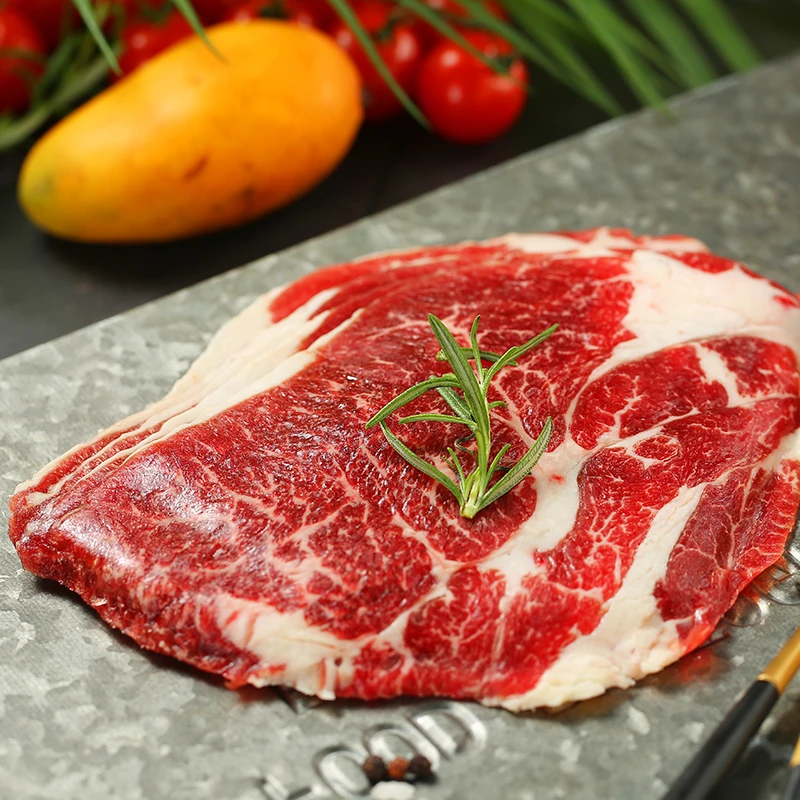 谷饲安格斯120天上脑牛肉片原切牛肉200g*5（煎烤涮锅寿喜烧）