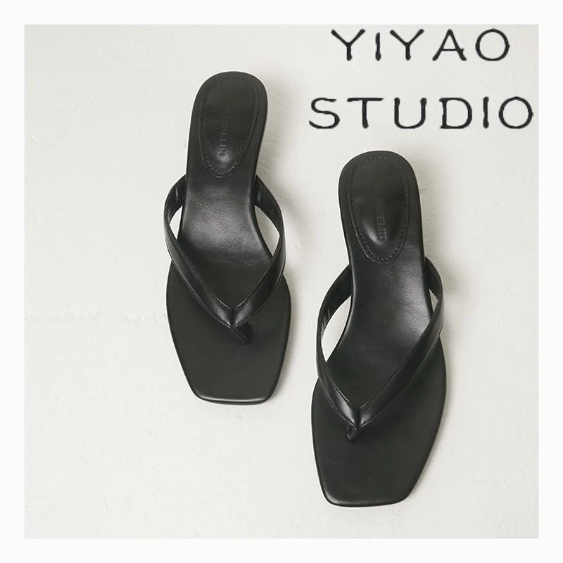 亦瑶定制   轻奢时尚百搭夏季简约气质方头女士细高跟凉鞋MR07157