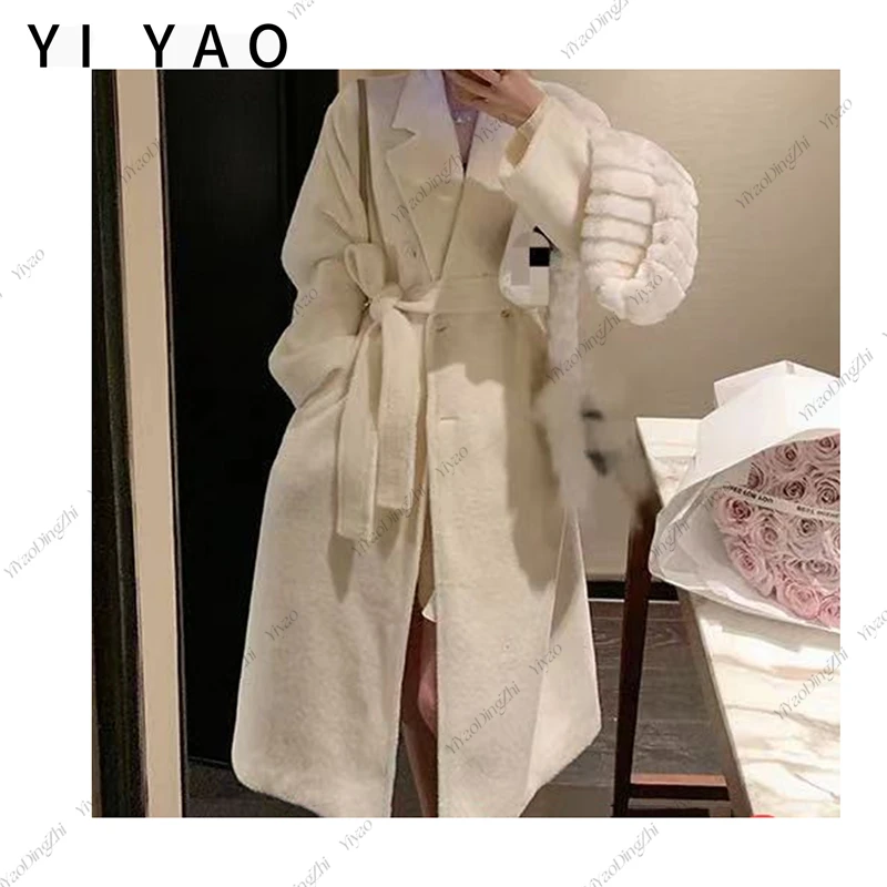 亦瑶定制    新款时尚气质女士宽松中长款外套大衣3DWQQ2208