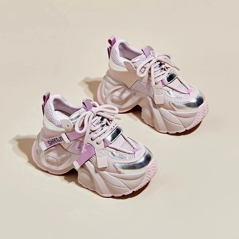 LH老爹鞋2024夏爆款百搭镂空鞋厚底增高女鞋时尚