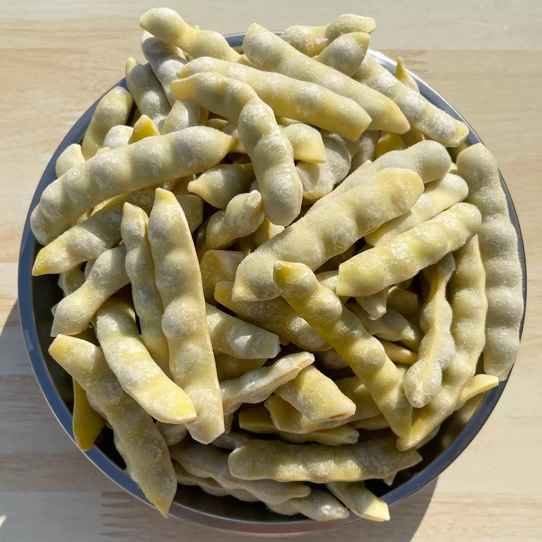速冻黄豆角（收到有一点化放到冰箱冷冻）