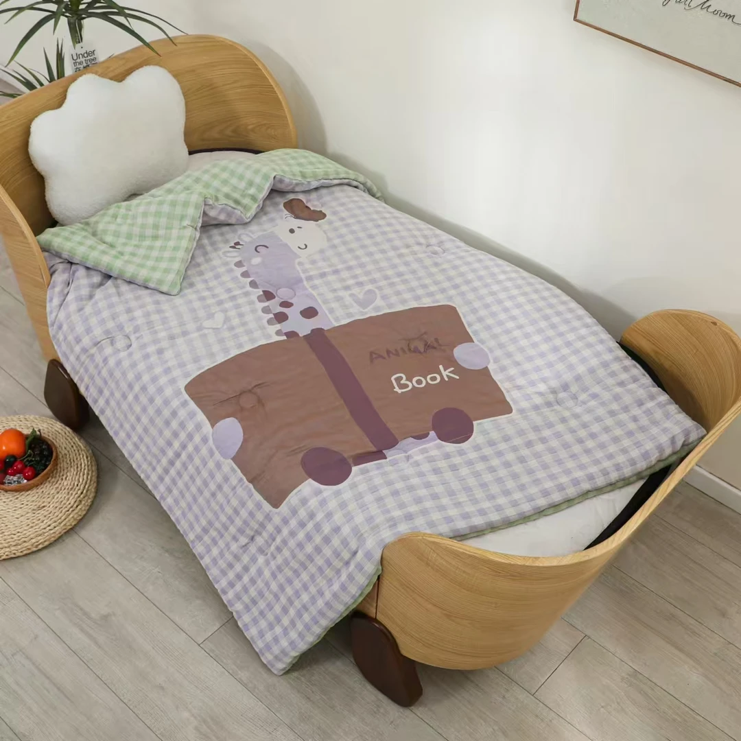 【京かわ会社】色织双层纱泡芙被120*150cm 小鹿同学