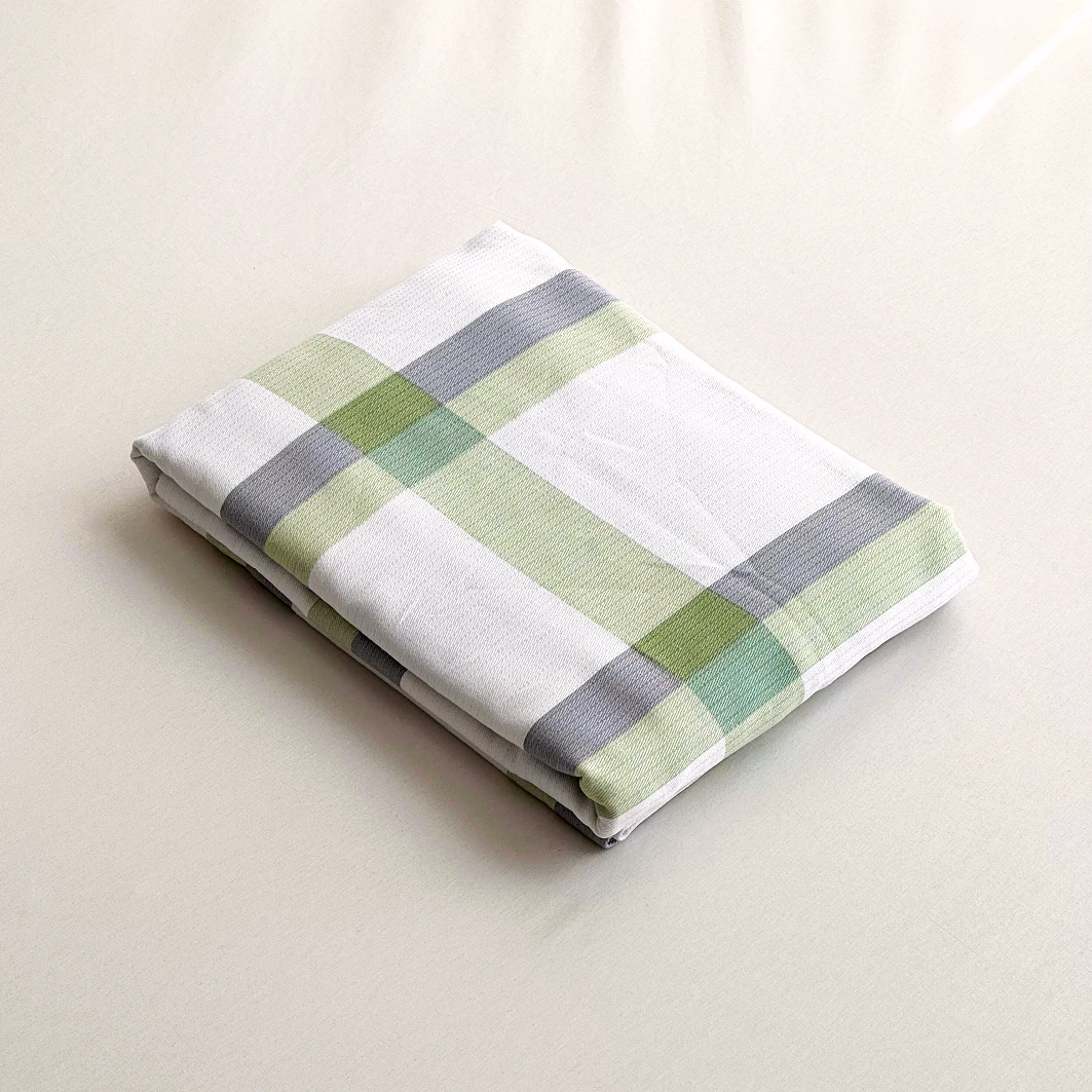 【京かわ会社】 竹小棉纯棉加厚枕套50*80cm  花香-绿