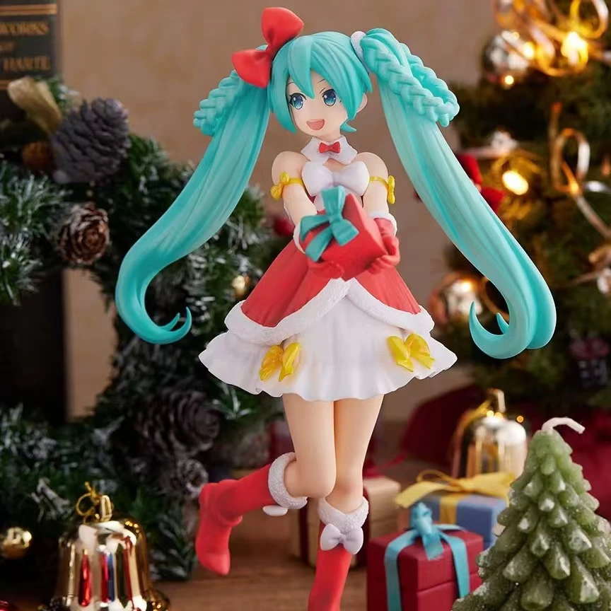 圣诞初音初音未来手办玩具礼物玩偶周边潮玩绿色模型摆件礼物动漫