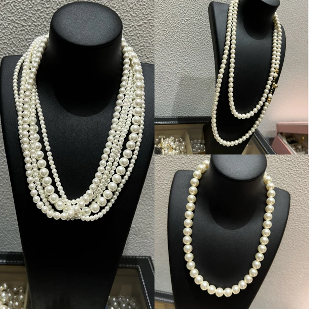 钛钢仿珍珠项链 气质时尚百搭珠珠项链合集