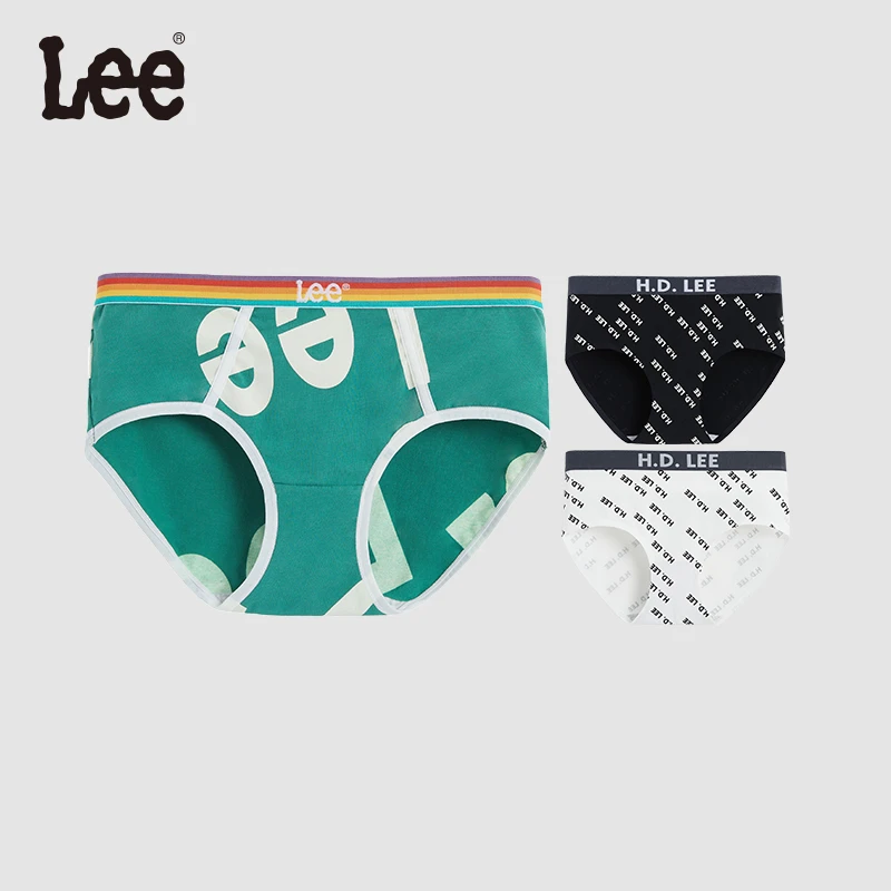 Lee品牌字母满印女士内裤亲肤柔感三角裤时尚潮流四季款贴身短裤