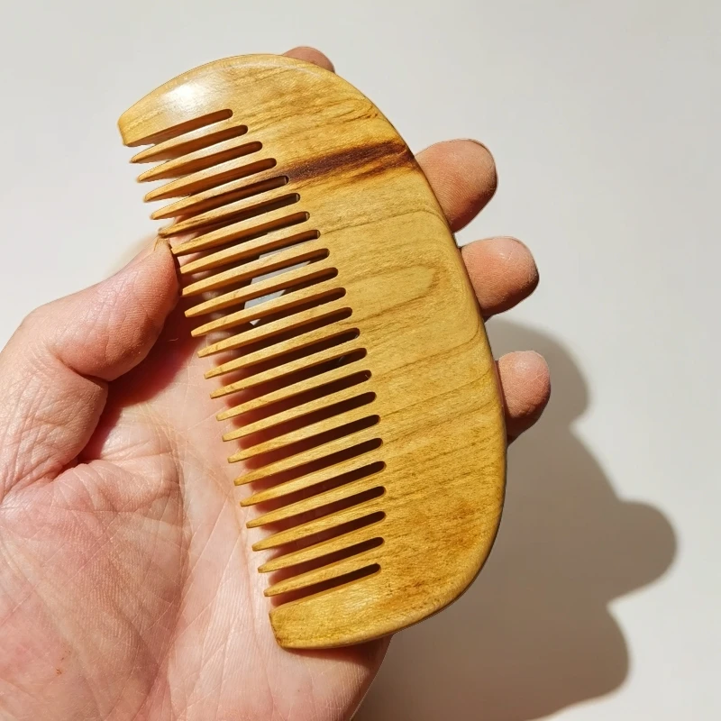 杏木梳 银丝镶嵌“金照姻吉”