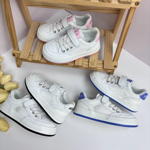 ［36喵姐家］大黄蜂童鞋百搭男童小白鞋女童透气网鞋ins风7702