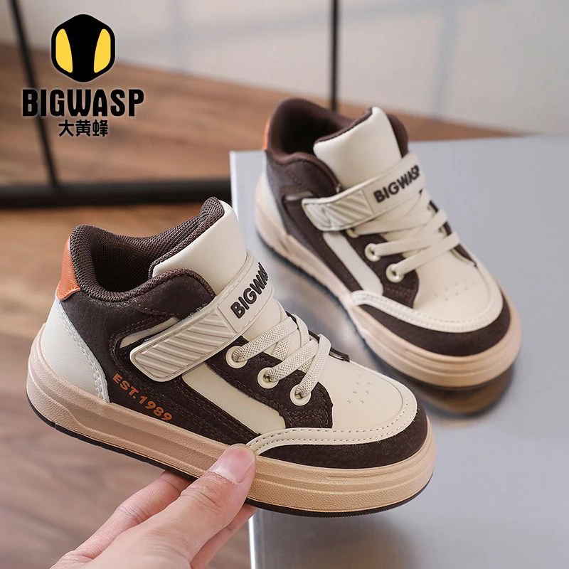 ［87喵姐家］大黄蜂运动鞋男童高帮篮球鞋女童百搭潮流板鞋7005