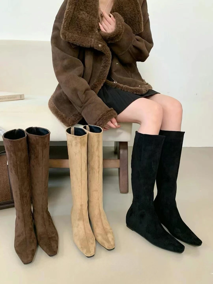 （拉萨发货 邮政包邮）绒面长靴女