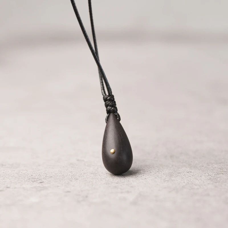 铜木质吊坠 原创复古个性木吊坠男 简约创意项链女 潮流百搭饰品