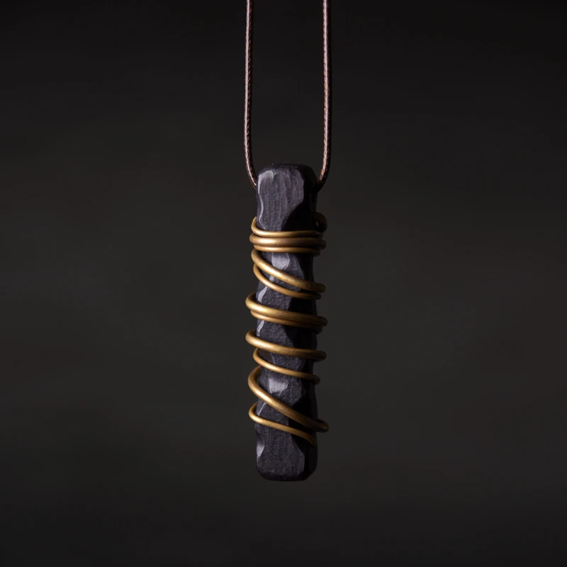 黄铜木质吊坠 原创设计个性饰品男士 个性手工复古潮流挂坠女配饰