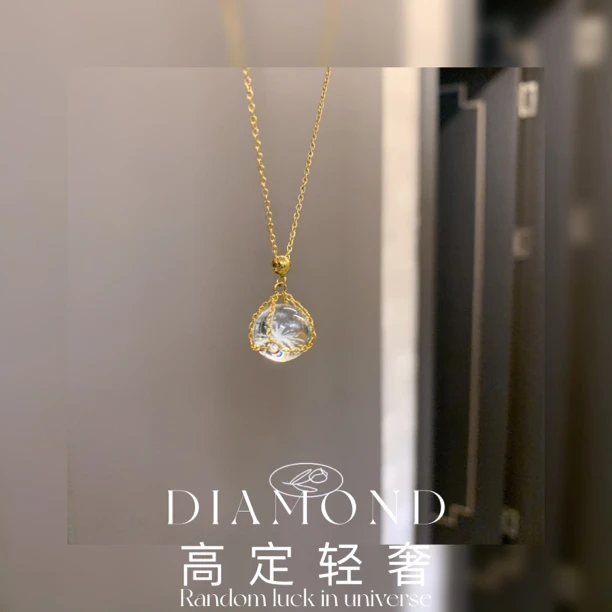 钛钢项链 「许愿球」圣诞雪花不灭的烟火项链女小众设计轻奢项链