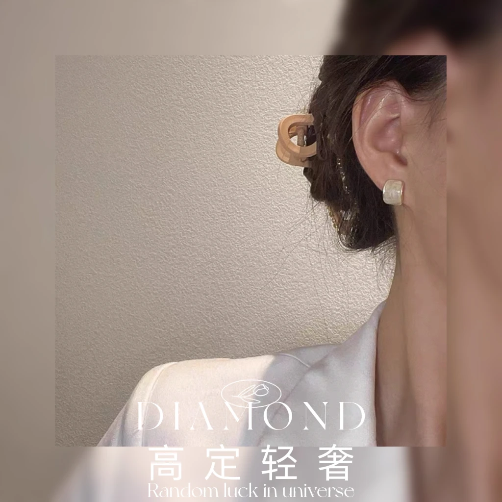 铜合金珐琅耳饰 「珐琅釉」925银针高级感复古法式气质耳钉2191