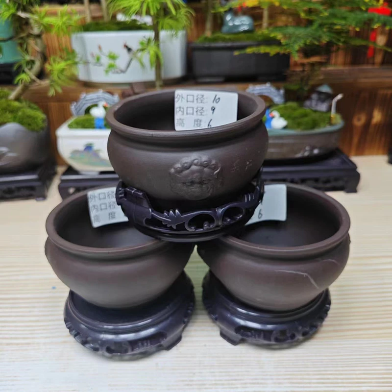 【直播浮力008】陶瓷花盆3个组合 内口9厘米 外口10厘米 高6厘米
