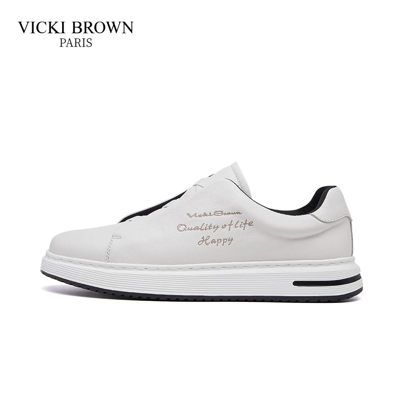 VICKI BROWN男士轻奢品牌潮鞋休闲板鞋低帮百搭高级感上档次男鞋