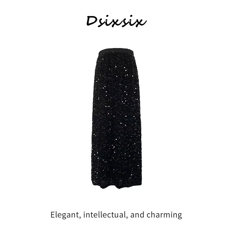 Cherry She 【冬夜星辰】新款显瘦收腰设计感半身裙-B9162K