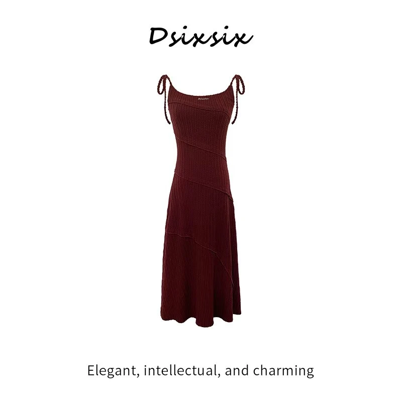 依漾自制-【祈雪相悦】新款显瘦收腰设计感连衣裙-B9639Q