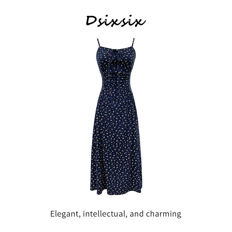 Liang Mei【花漾梦影】新款显瘦收腰设计感连衣裙-B8108K