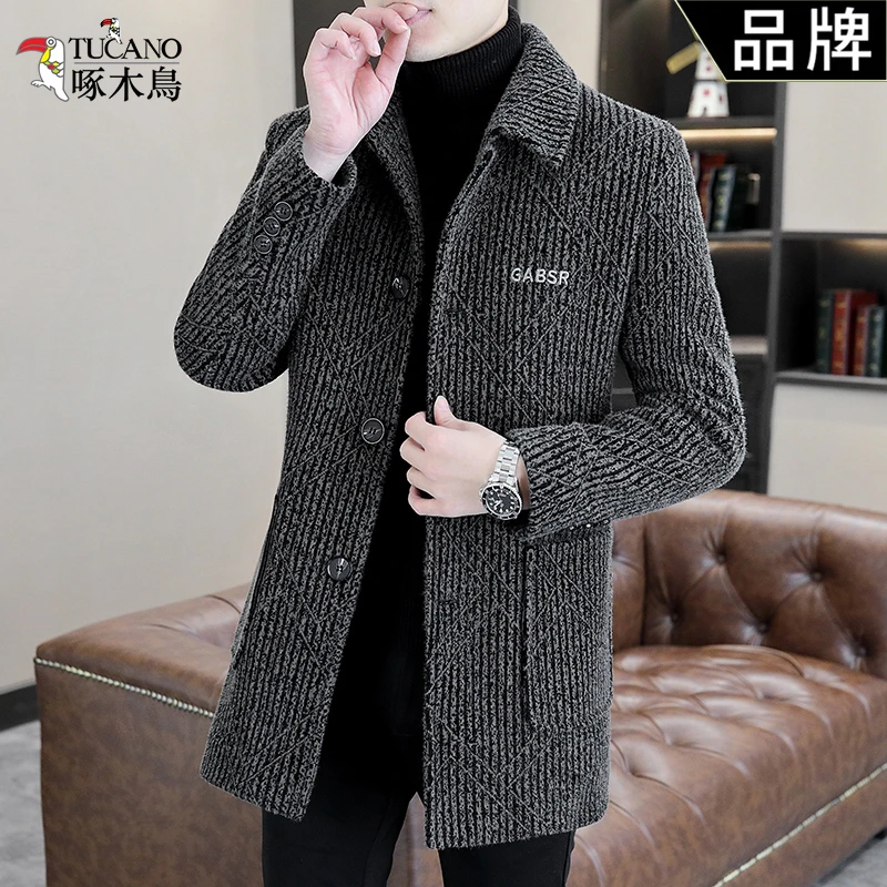 TUCANO/啄木鳥高端男士毛呢大衣中长款秋冬季时尚百搭高级感呢子