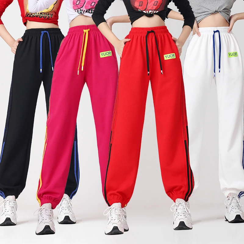 秋冬厚款广场舞健身操曳步舞休闲百搭束脚高腰时尚显瘦跑步长裤