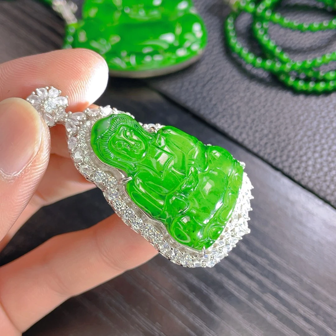 【闪购商品】翡翠颈饰银S925镶嵌4