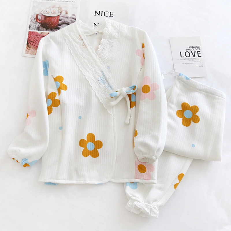 【亏本清仓】纯棉空气棉孕妇睡衣春秋款月子服冬天产后产妇哺乳喂奶