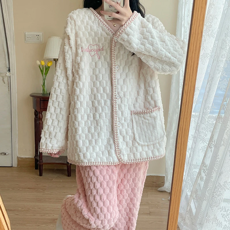 【亏本清仓】冬季珊瑚绒月子服秋冬天产后产妇哺乳孕妇睡衣加绒加厚