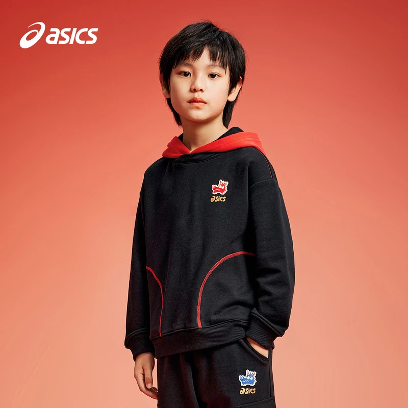 【龙年限定】Asics亚瑟士24萌娃拜年服男女童连帽卫衣331241213002