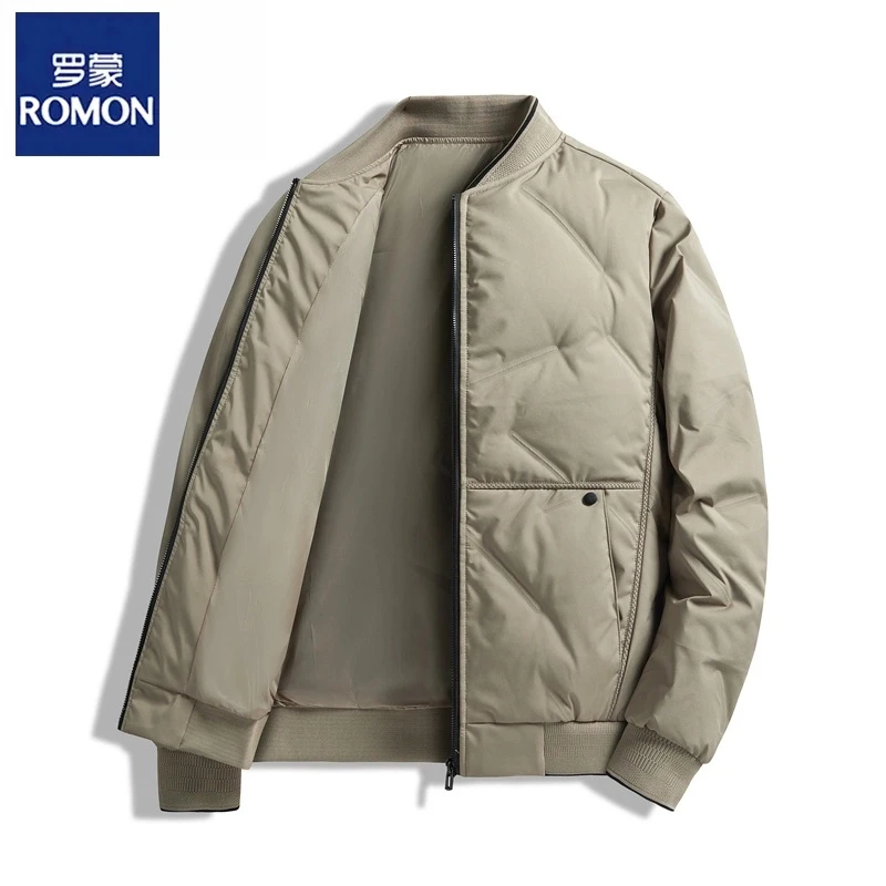 罗蒙棉服男士男生2025秋冬新款潮流加厚保暖外套休闲棒球领棉衣袄