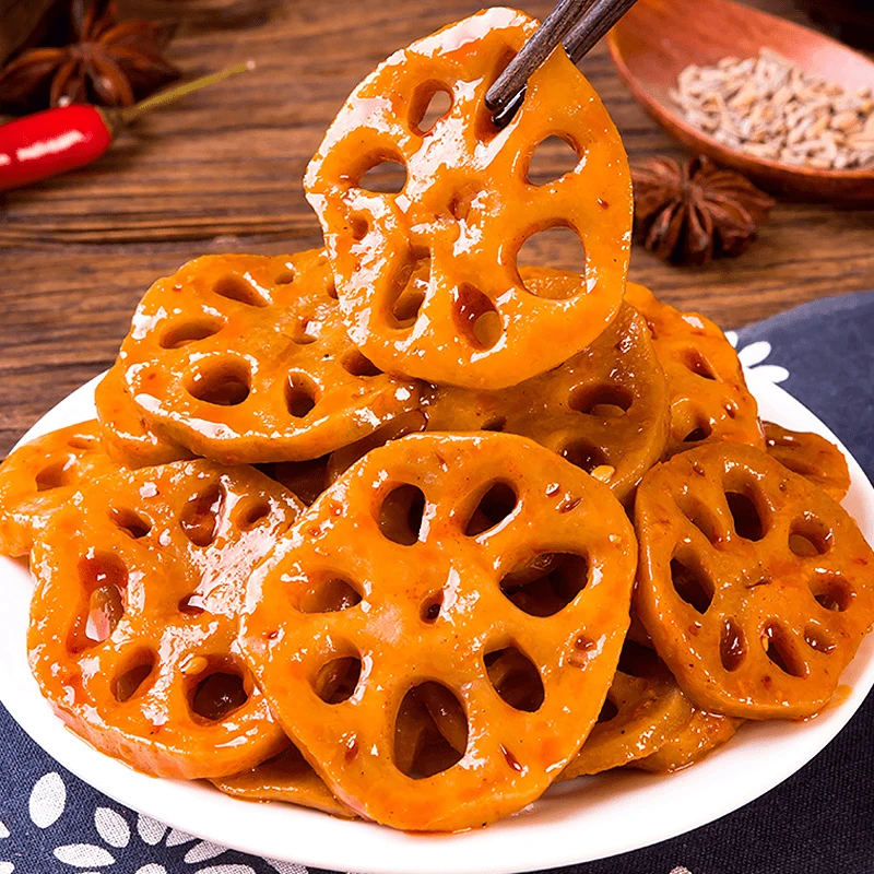 【5大包】香辣卤脆藕片酸辣泡椒味100g湖南卤味酒吧即食解馋零食KTV