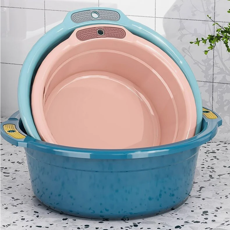 大中小洗脸盆塑料盆洗菜盆家用双耳宝宝成人洗衣盆洗脚盆小盆子