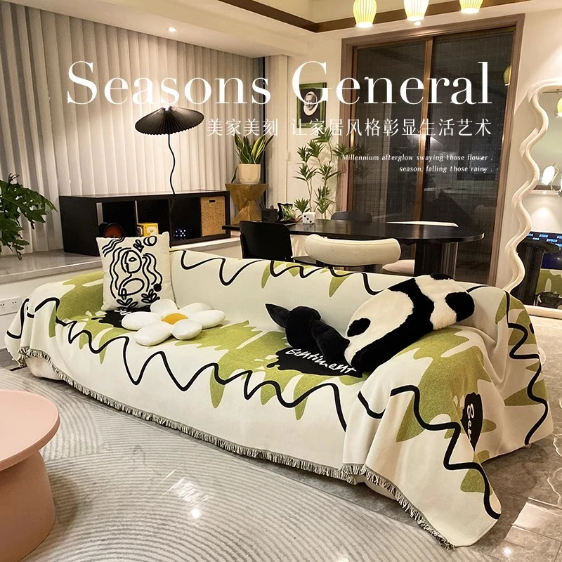 今后 高级感雪尼尔沙发盖布耐磨四季通用防滑沙发巾