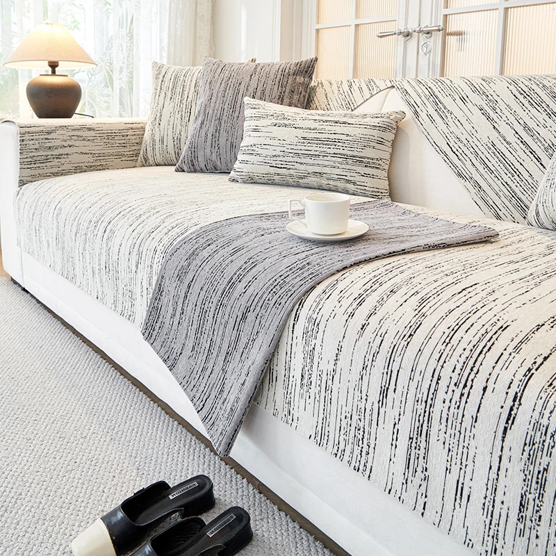 沙发垫四季通用雪尼尔防猫抓沙发盖布巾2024新款防滑坐垫沙发套罩