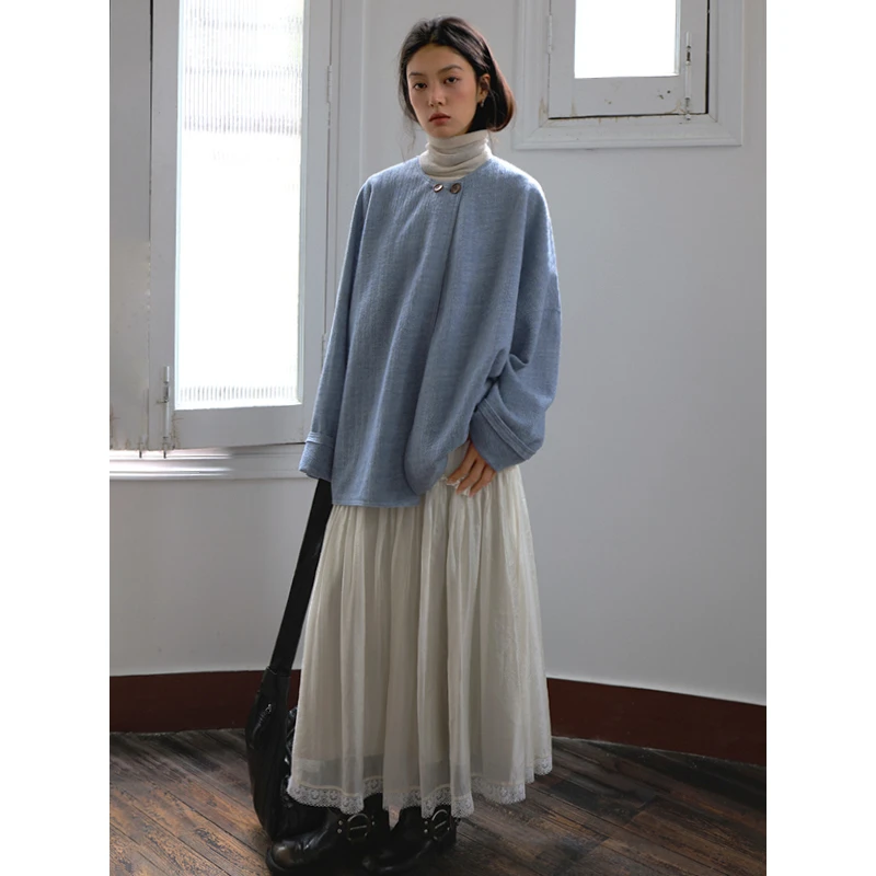 SUPERSCAPE素泊秋冬设计感百搭上衣JI简宽松休闲羊毛针织长袖外套