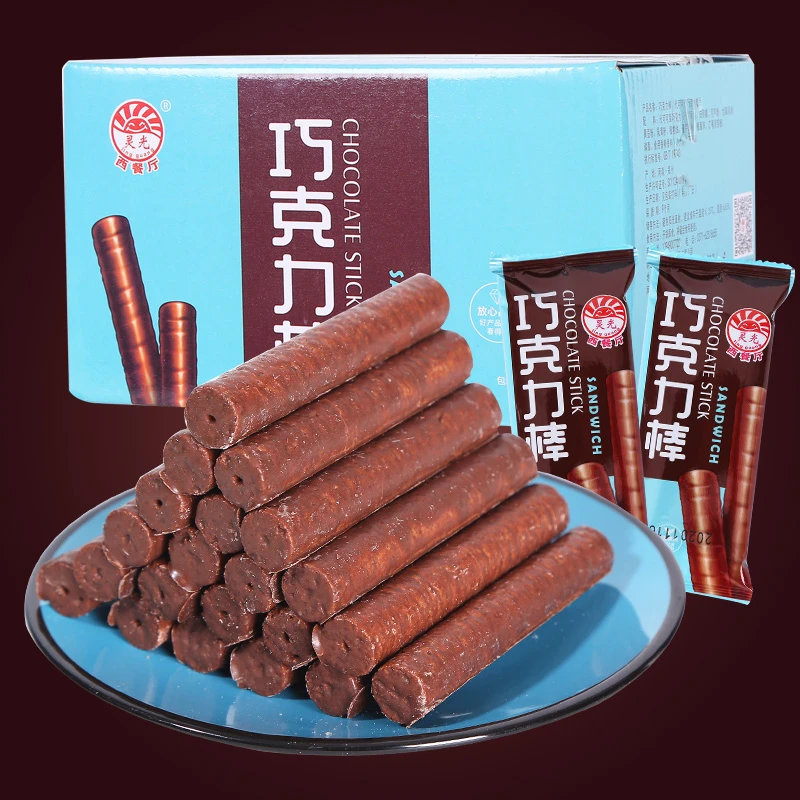 灵光巧克力棒网红米果酥下午茶小点心休闲零食小吃