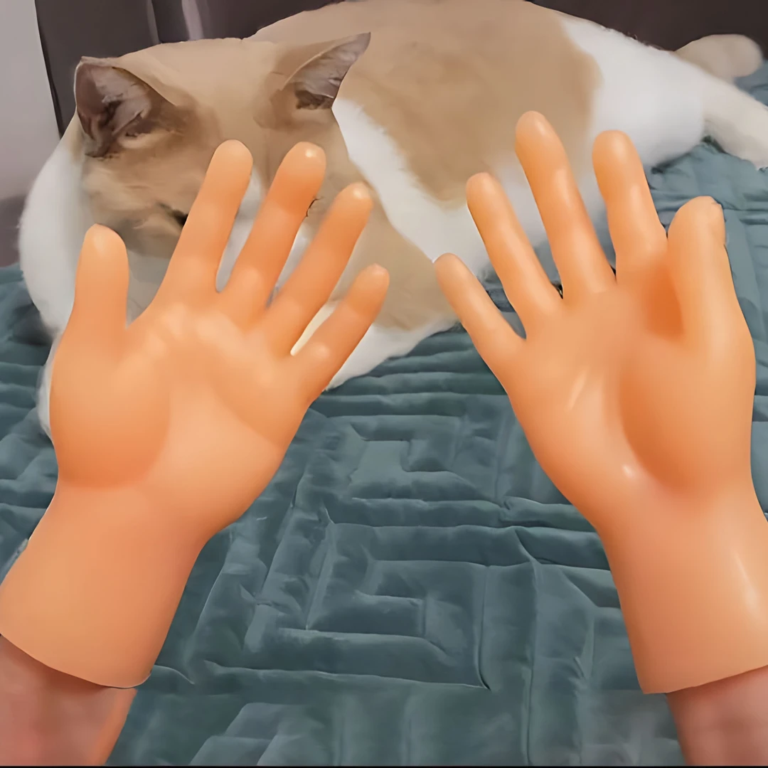 撸猫手套芭比小手指套迷你小手手网红创意搞怪整蛊玩具撸狗逗猫