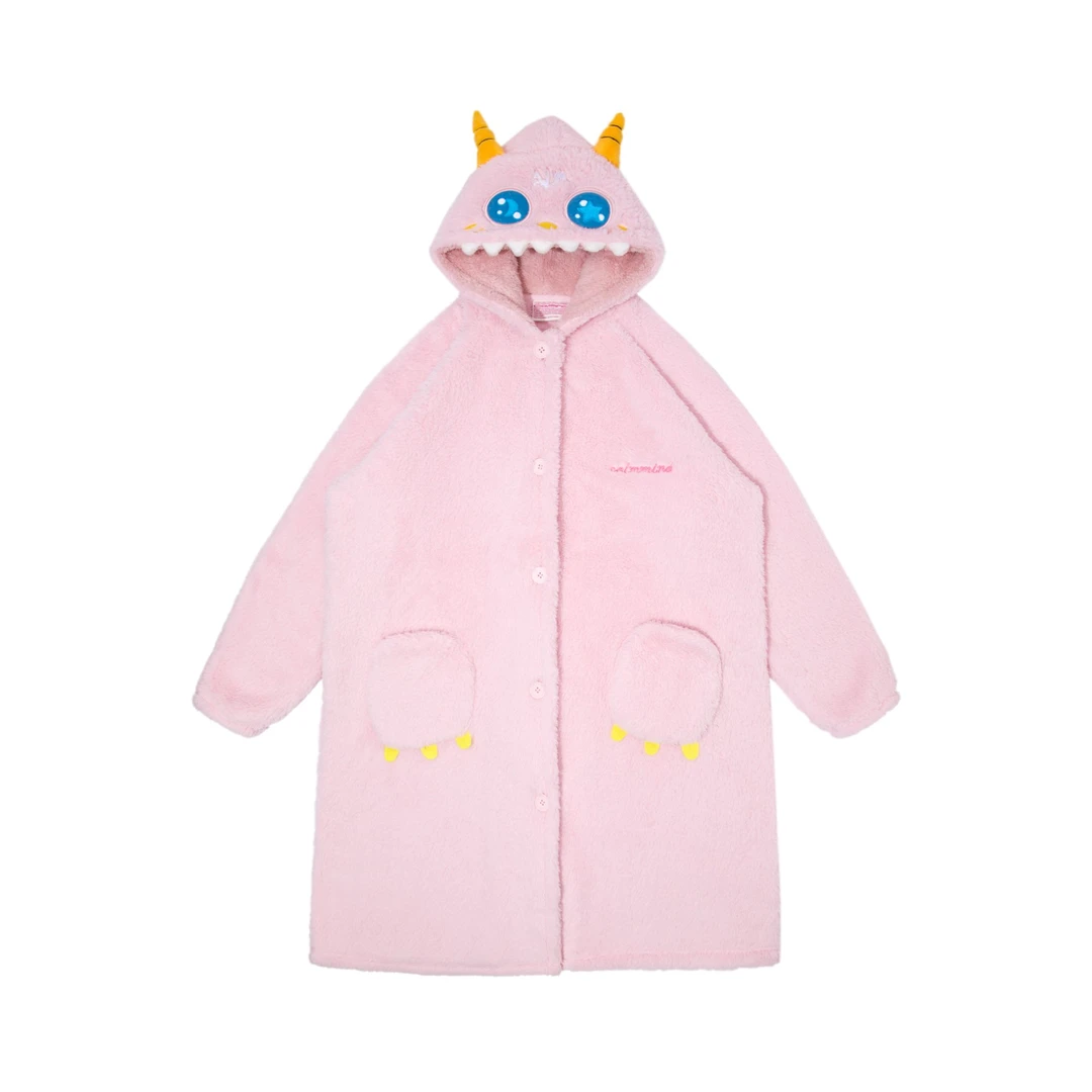 calmmind小怪兽珊瑚绒睡衣