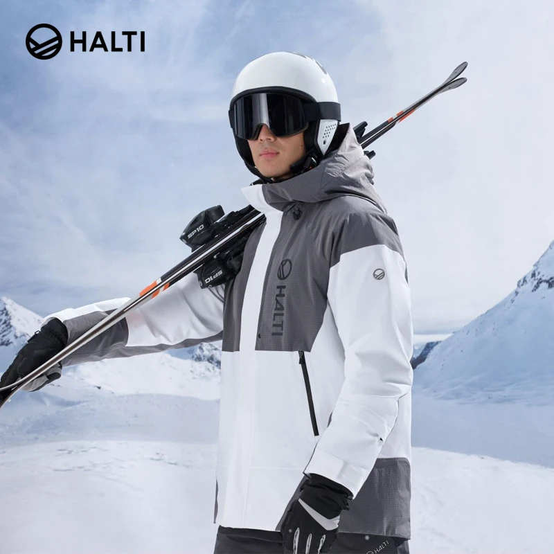 HALTI哈尔迪男潮流工装风宽松保暖单双板滑雪服防泼水HSJCS04006S