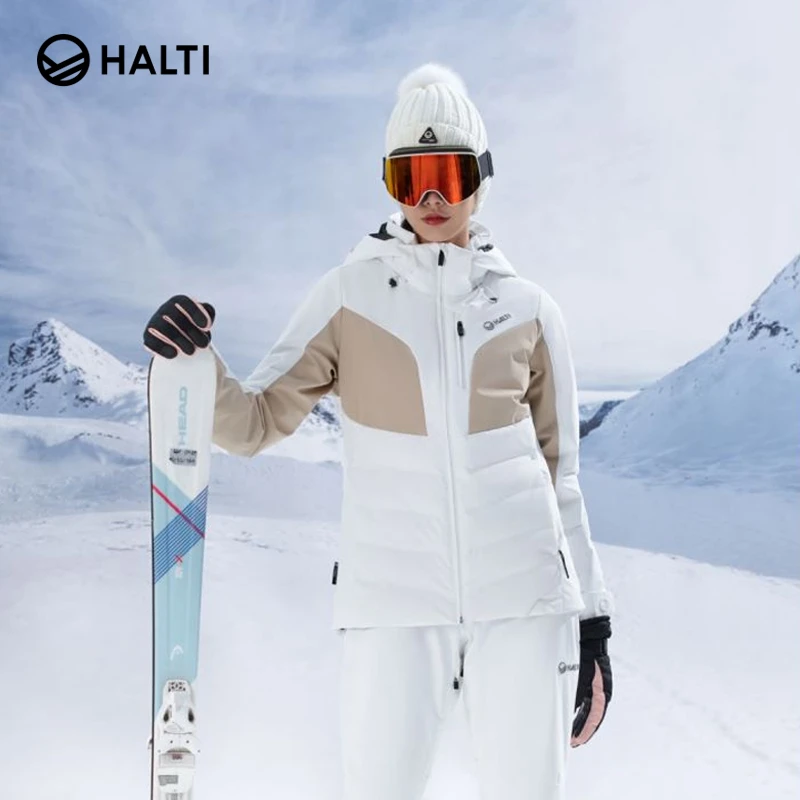 HALTI哈尔迪 女士滑雪服保暖防风防水耐磨高端90鹅绒HSJCS24004S