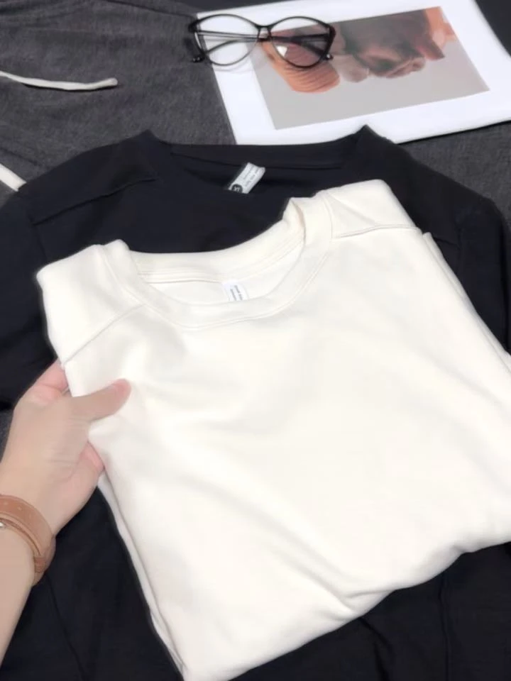 【圆领】显瘦百搭基础款长袖T 纯T女打底衫H208