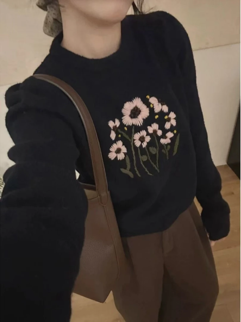 H1707长袖韩版内搭毛衣针织衫秋冬女潮套头