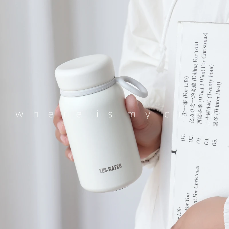 纯色简约保温杯女ins风可爱小巧便携高颜值316不锈钢水杯学生杯子