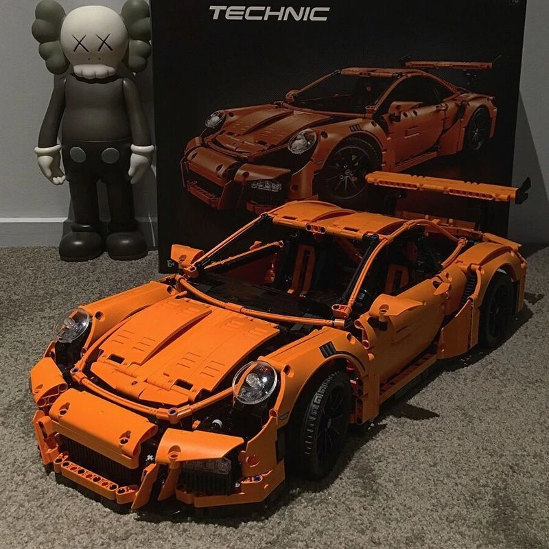 保时捷911GT3拼装积木跑汽车模型成人高难度巨大型男孩玩具42056