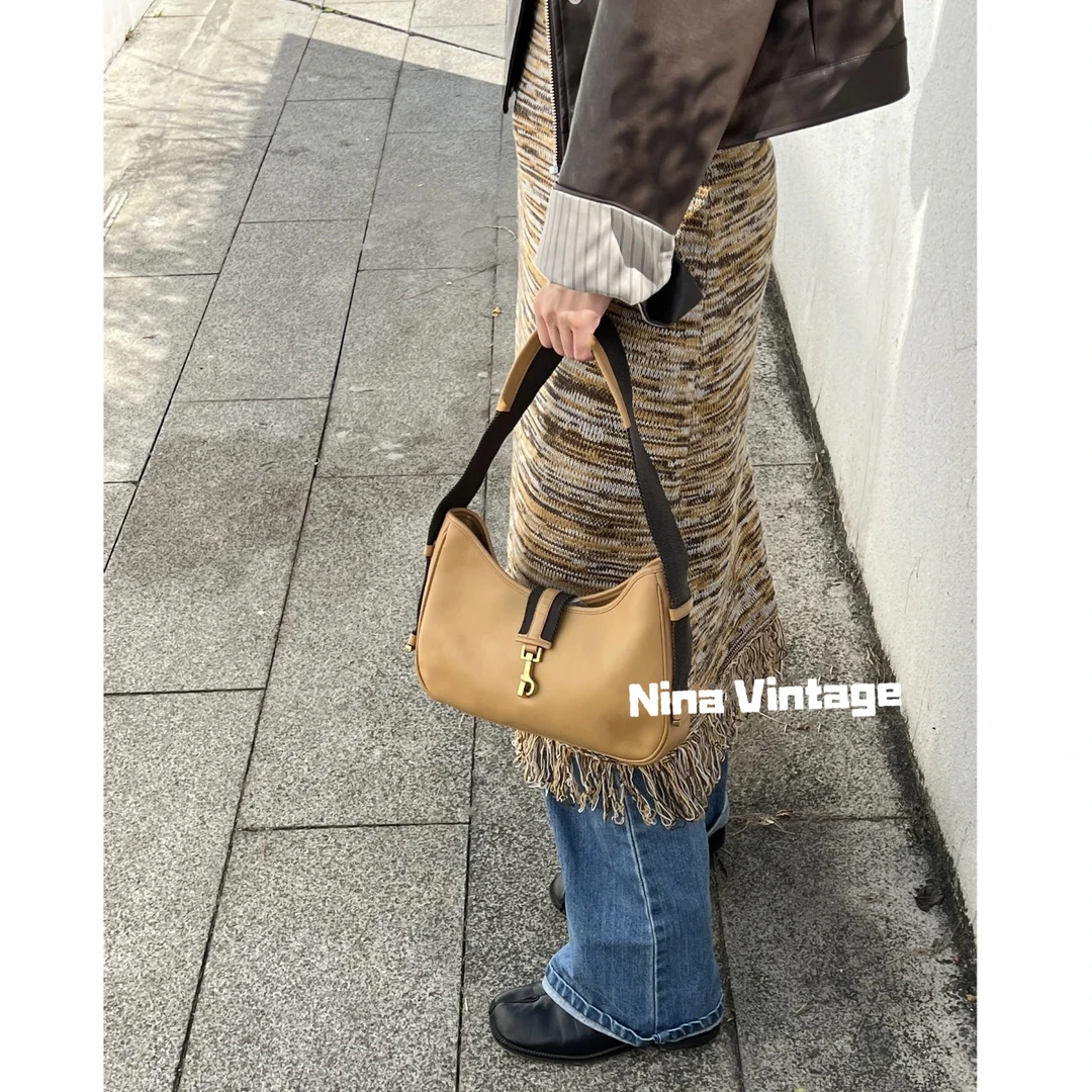 95新 GUCCI/古驰 龙虾扣Jackie单肩包